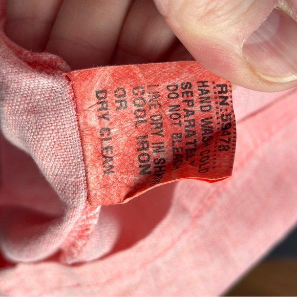 Alessia Pacini 100% Linen Lace & Pintuck Tunic Dress in Pink – Women’s Sz 2X - Picture 9 of 10